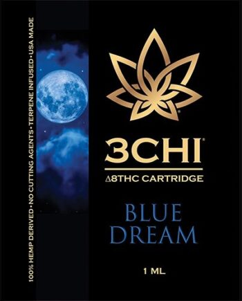 3Chi Delta 8 THC Vape Cartridge with Botanical Derived Terpenes - Blue Dream