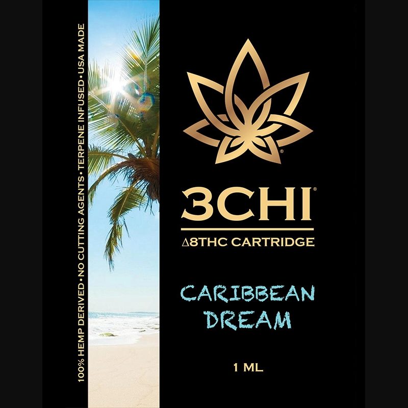 3Chi Delta 8 THC Vape Cartridge with Botanical Derived Terpenes - Caribbean Dream