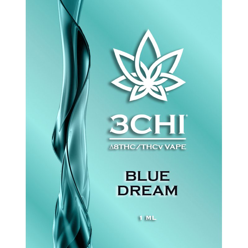 3Chi THCV Vape Cartridge - Blue Dream (75% Delta 8 THC, 10% THCV, 10% CBC)