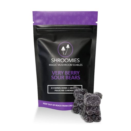 Shroomies – Very Berry Sour Gummy Bears 1000mg